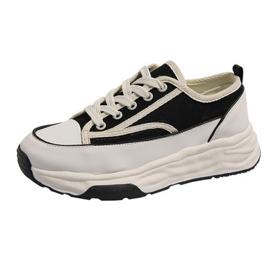 Πλατφόρμα με κορδόνια καμβά παπούτσια Γυναικεία παπούτσια 2023 Νέα χαμηλά τοπ Μικρά λευκά παπούτσια Casual Zapatillas De Deporte