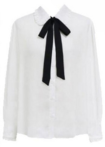 Ženske majice Hot Sales Ženska modna jesenska osnovna košulja dugih rukava, bluza, leptir mašna, vrpca, ružičasta bijela košulja e800