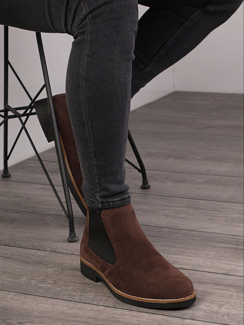 Μπότες Chelsea Unisex Ορθοπεδικοί πάτοι Θερμές μαλακές χειμερινές μικροΐνες και σουέτ εξωτερικά, κρύα ανθεκτική επένδυση fleece εσωτερικά