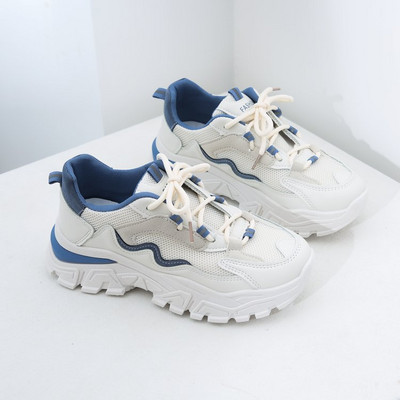 Sportske cipele Jesenske ženske cipele 2023. Nove cipele za ležerno trčanje u korejskoj verziji Kožne male bijele cipele Stare cipele