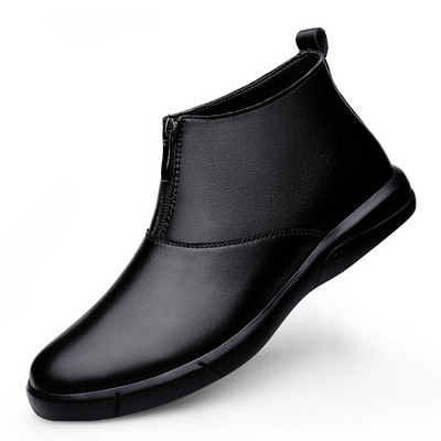 Νέες χειμερινές μπότες Chelsea Ανδρικές μπότες Plus Velvet Business Μπότες Χοντρή σόλα Υψηλής ποιότητας Μποτάκια Χιονιού