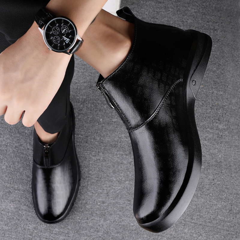 Νέες χειμερινές μπότες Chelsea Ανδρικές μπότες Plus Velvet Business Μπότες Χοντρή σόλα Υψηλής ποιότητας Μποτάκια Χιονιού