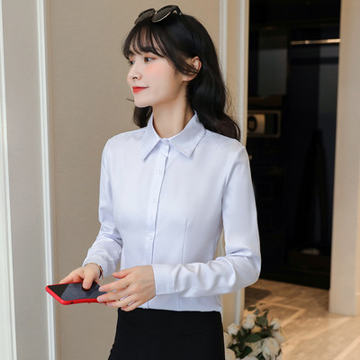 Blusas Sieviešu šifona topi un blūzes Biroja sieviešu blūze ar garām piedurknēm krekli sieviešu blūzes liela izmēra topi Ikdienas krekls sievietēm