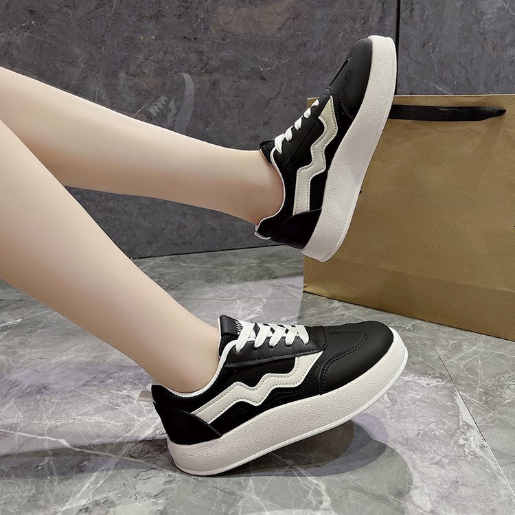 2023, pantofi plat cu șireturi, pentru femei, de înaltă calitate, cu cap rotund, de vânzare la cald, cu talpă groasă, pantofi colorați de plimbare pentru femei