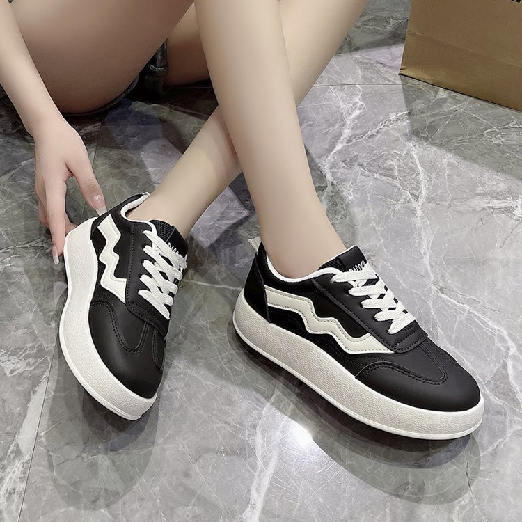 2023, pantofi plat cu șireturi, pentru femei, de înaltă calitate, cu cap rotund, de vânzare la cald, cu talpă groasă, pantofi colorați de plimbare pentru femei