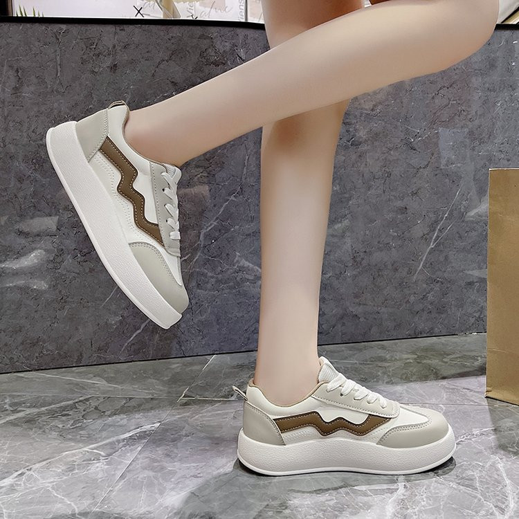 2023, pantofi plat cu șireturi, pentru femei, de înaltă calitate, cu cap rotund, de vânzare la cald, cu talpă groasă, pantofi colorați de plimbare pentru femei