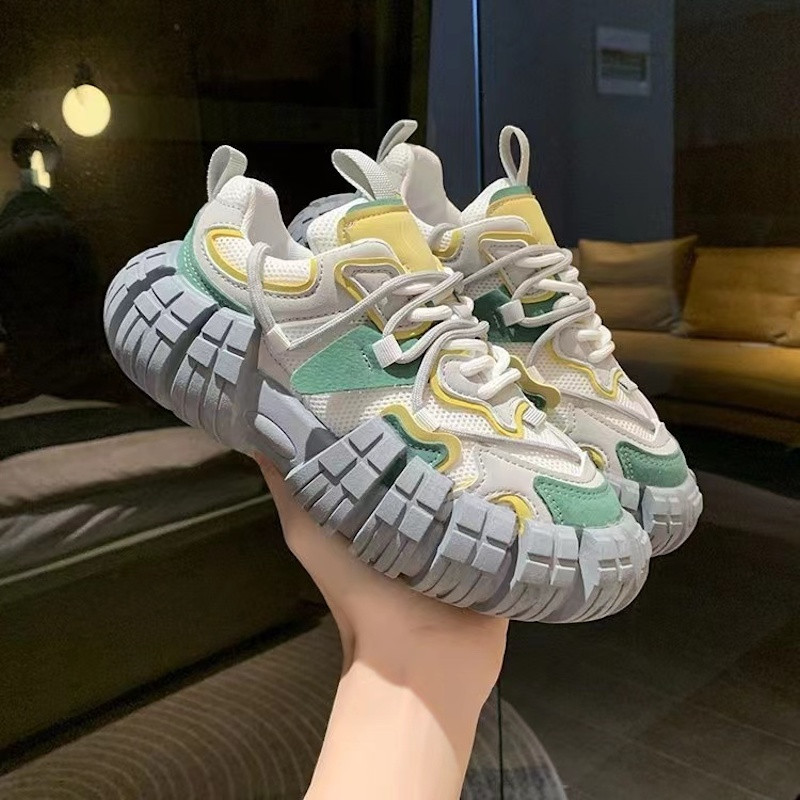SENDNAKAI proljeće i ljeto Nova modna mrežasta prozračna sportska obuća Ženske ležerne cipele ravnog dna ClunkySneaker