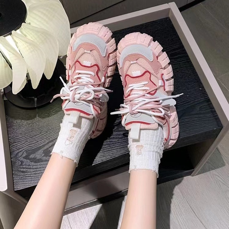 SENDNAKAI proljeće i ljeto Nova modna mrežasta prozračna sportska obuća Ženske ležerne cipele ravnog dna ClunkySneaker