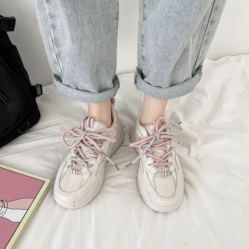 Νέα γυναικεία παπούτσια με λουράκι με στρογγυλά δάχτυλα, φθινοπωρινά παπούτσια με χοντρό πάτο, αντιολισθητικά, casual αθλητικά παπούτσια για τρέξιμο