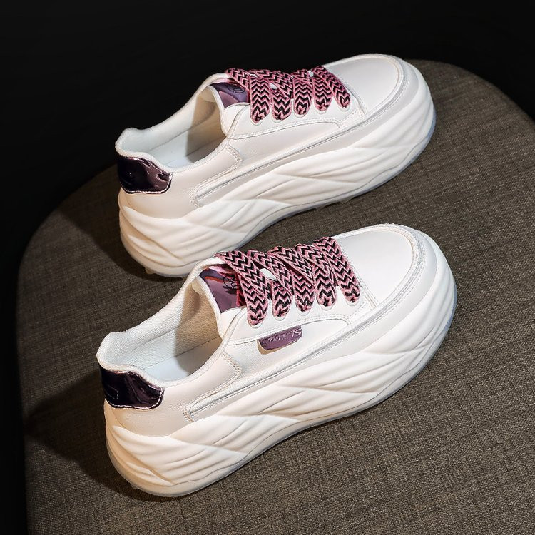 Γυναικεία παπούτσια Vulcanize Γυναικεία παπούτσια Διαλυμένη πλατφόρμα Γυναικεία παπούτσια τένις αυξάνουν τα λευκά αθλητικά παπούτσια Καλοκαίρι 2023