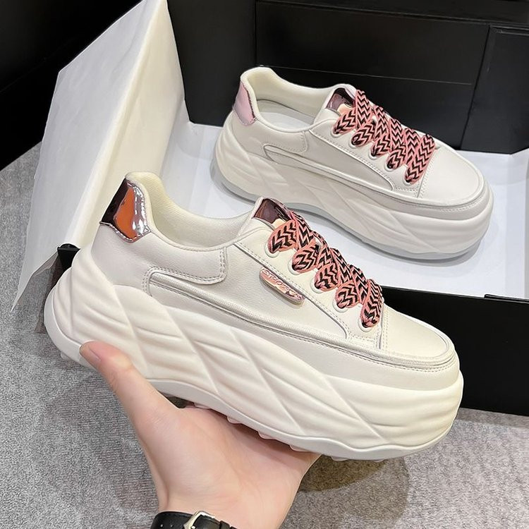 Γυναικεία παπούτσια Vulcanize Γυναικεία παπούτσια Διαλυμένη πλατφόρμα Γυναικεία παπούτσια τένις αυξάνουν τα λευκά αθλητικά παπούτσια Καλοκαίρι 2023