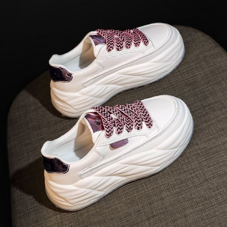 Γυναικεία παπούτσια Vulcanize Γυναικεία παπούτσια Διαλυμένη πλατφόρμα Γυναικεία παπούτσια τένις αυξάνουν τα λευκά αθλητικά παπούτσια Καλοκαίρι 2023