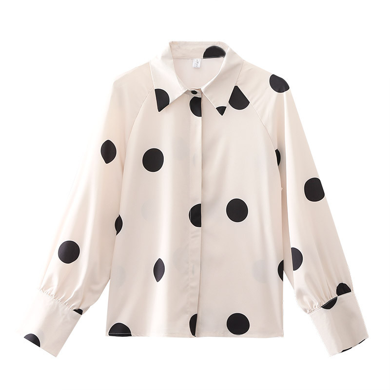 Ženska košulja Modne ženske široke majice dugih rukava Ženske bluze s točkastim printom blusas mujer de moda Ulična odjeća Ženske majice i bluze