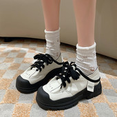 2023 pantofi grosi de iarnă pentru femei, pantofi vulcanizați ocazional cald, cizme cu platformă înaltă, pantofi de modă cu șireturi