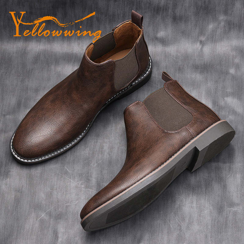 40-46 Retro muške marke Chelsea čizme Udobne kožne čizme Modne ležerne čizme #KD5237