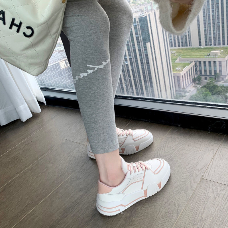 Casual ρετρό πάνινα παπούτσια με χοντρή σόλα Γυναικεία μονό παπούτσια με κορδόνια που αναπνέουν για την άνοιξη και το φθινόπωρο Νέα μόδα casual παπούτσια