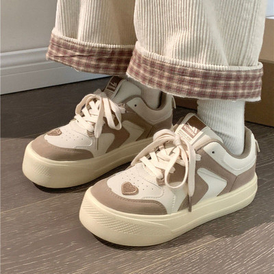 Platforma Vulcanize Ženske tenisice Kawaii 2022 Korean Love New Proljeće Ljeto Ravne Lolita Ležerna platnena teniska košara