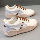 Pantofi de damă Pantofi ocazionali la modă Vânzări fierbinți Pantofi vulcanizați de damă pentru exterior, versatil și confortabil, talpă groasă