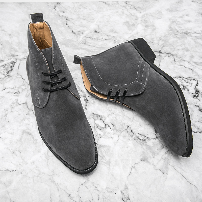 Golden Sapling Koncizne muške čizme Klasične cipele od brušene kože Ležerne poslovne čizme Muška obuća za slobodno vrijeme Retro Bottines Chelsea ravne cipele