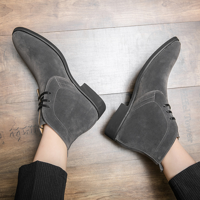 Golden Sapling Koncizne muške čizme Klasične cipele od brušene kože Ležerne poslovne čizme Muška obuća za slobodno vrijeme Retro Bottines Chelsea ravne cipele