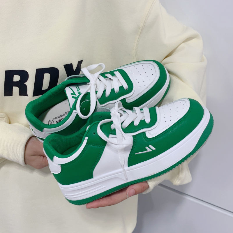 Pantofi cu iarbă verde pentru femei, toamna 2022, pantofi studenți în stil coreean, pantofi pentru femei