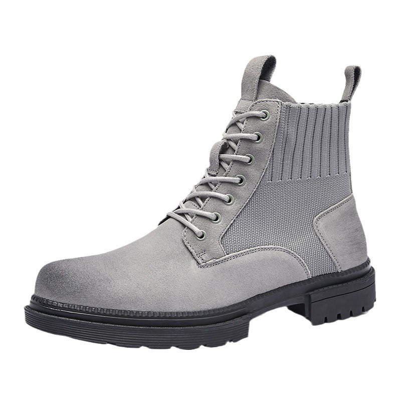Muške kožne čizme sa skrivenom petom Zimske muške Chelsea čizme Muške visoke čizme s petom