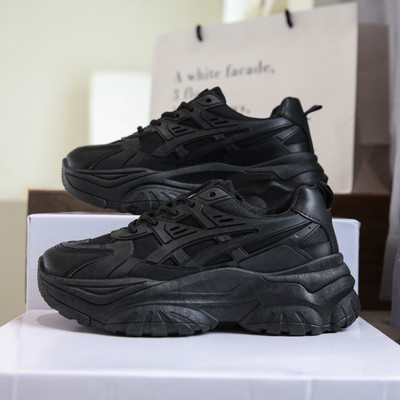 2023 Νέα δερμάτινα χοντρά αθλητικά παπούτσια Γυναικεία αθλητικά παπούτσια Γυναικεία παχιά λευκά μαύρα αθλητικά παπούτσια Γυναικεία τένις Βουλκανιζέ παπούτσια