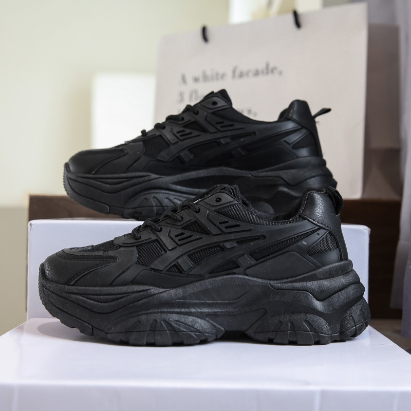 2023 Νέα δερμάτινα χοντρά αθλητικά παπούτσια Γυναικεία αθλητικά παπούτσια Γυναικεία παχιά λευκά μαύρα αθλητικά παπούτσια Γυναικεία τένις Βουλκανιζέ παπούτσια