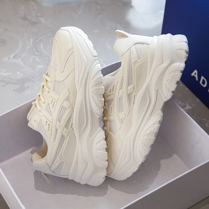 2023 Νέα δερμάτινα χοντρά αθλητικά παπούτσια Γυναικεία αθλητικά παπούτσια Γυναικεία παχιά λευκά μαύρα αθλητικά παπούτσια Γυναικεία τένις Βουλκανιζέ παπούτσια