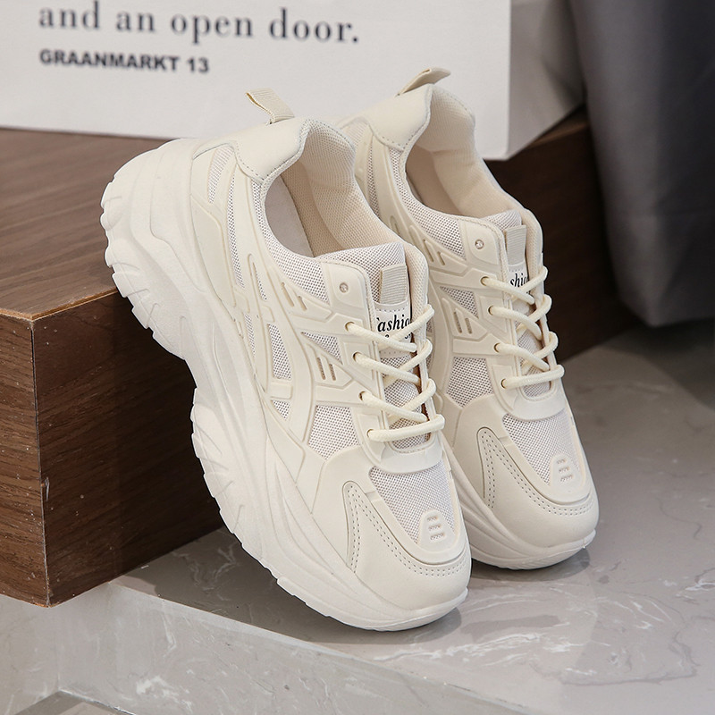 2023 Νέα δερμάτινα χοντρά αθλητικά παπούτσια Γυναικεία αθλητικά παπούτσια Γυναικεία παχιά λευκά μαύρα αθλητικά παπούτσια Γυναικεία τένις Βουλκανιζέ παπούτσια