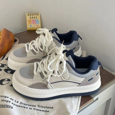 Harajuku ikdienas kedas Y2k daudzpusīgi sporta apavi sievietēm vasaras tendences 2023. gada Korejas Ins Sieviešu plakanie apavi ar apaļu purngalu tenisa apavi