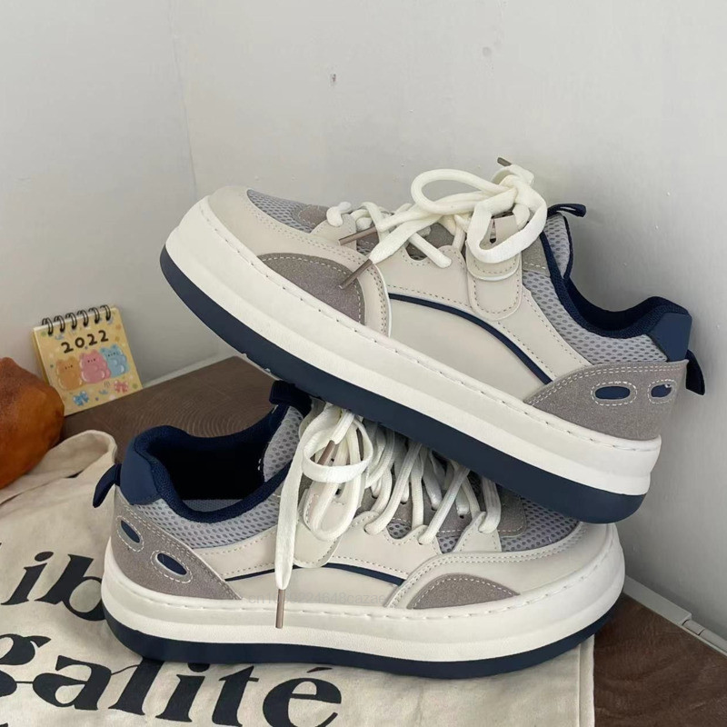 Harajuku ikdienas kedas Y2k daudzpusīgi sporta apavi sievietēm vasaras tendences 2023. gada Korejas Ins Sieviešu plakanie apavi ar apaļu purngalu tenisa apavi