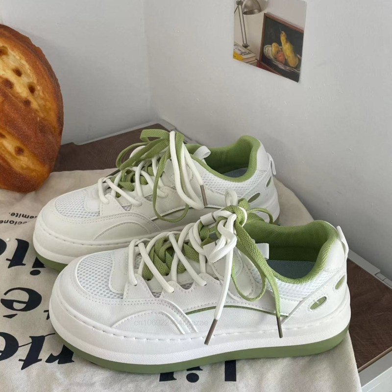 Harajuku ikdienas kedas Y2k daudzpusīgi sporta apavi sievietēm vasaras tendences 2023. gada Korejas Ins Sieviešu plakanie apavi ar apaļu purngalu tenisa apavi