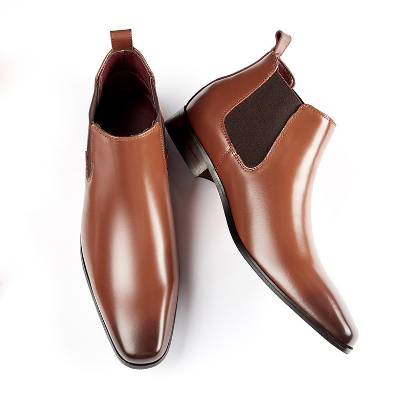 Dropshipping velike veličine 39 46 Muške čizme Klasične elegantne goveđe kože Oštre elegantne čizme Misalwa Gentleman Talijanske uredske cipele