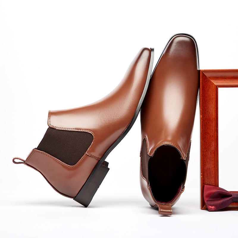 Dropshipping velike veličine 39 46 Muške čizme Klasične elegantne goveđe kože Oštre elegantne čizme Misalwa Gentleman Talijanske uredske cipele