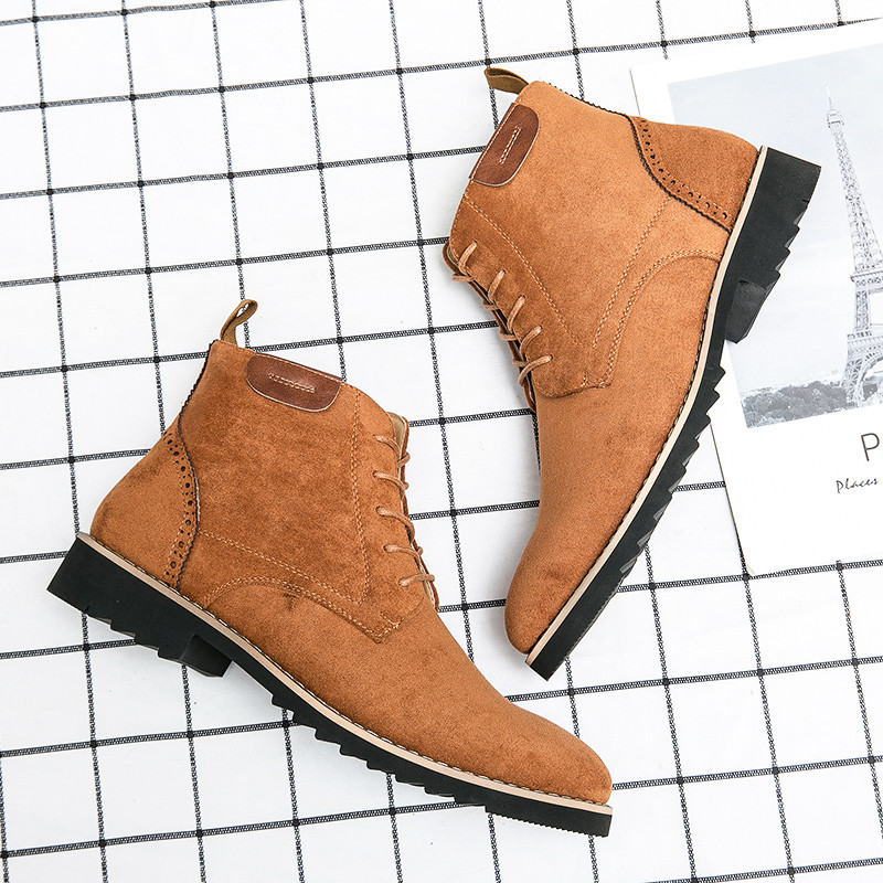 Kožne čizme od brušene kože Muške cipele Jesenska moda Chelsea čizme Cipele Kožna haljina Poslovne muške čizme Muške gležnjače Botas Zapatos