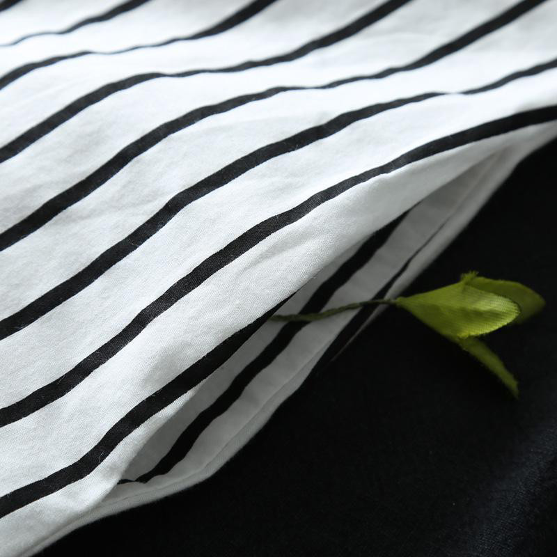 Pavasario Korėjos mados moteriškos ilgos rankovės apykakle dryžuoti marškiniai Visiškai tinkantys laisvalaikio palaidinės moteriškos ilgos palaidinės S728