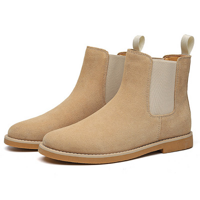 Misalwa Graceful Chelsea Boots Bărbați Handmade Business Slip on Slip on piele de căprioară Cizme de cowboy Sapato Masculino Transport gratuit Cizme pentru bărbați