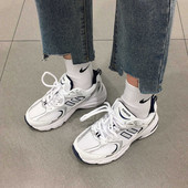 Νέα γυναικεία αναπνεύσιμα δερμάτινα πάνινα παπούτσια για τρέξιμο Flat παπούτσια Αθλητικά παπούτσια αναπνεύσιμα casual παπούτσια Γυναικεία Chaussure Femme Sapatos