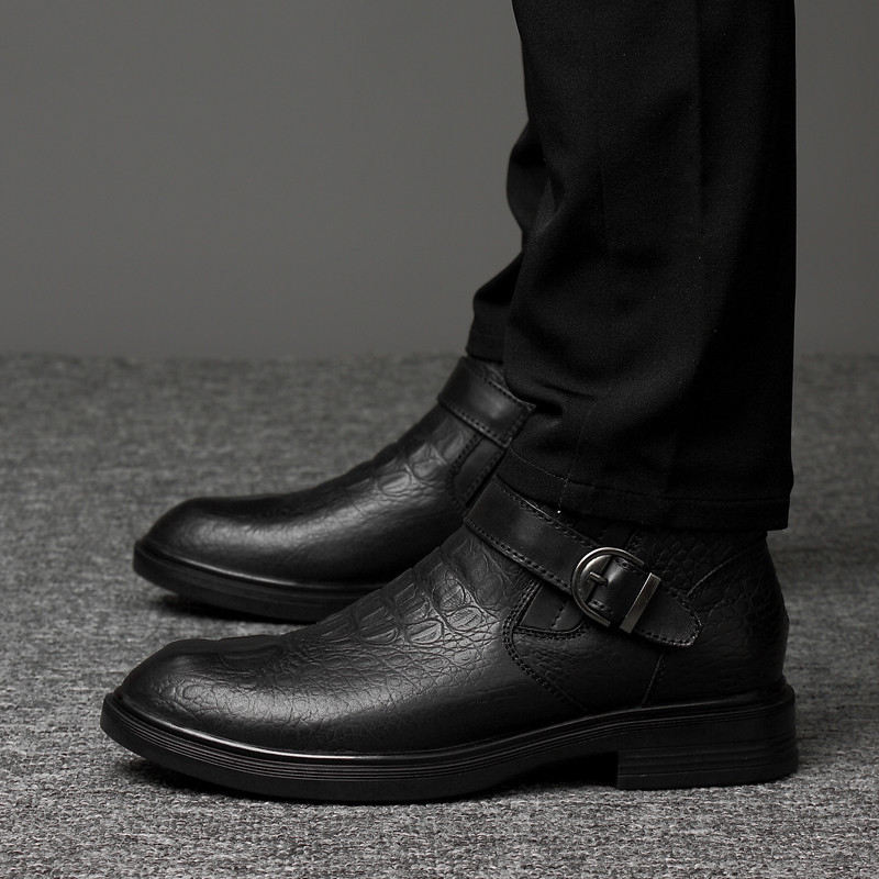 Cizme de iarnă New Luxury Brand Plus Păr Cizme bărbați Pantofi înalți din piele de crocodil Cizme de afaceri pentru bărbați Cizme de zăpadă din piele