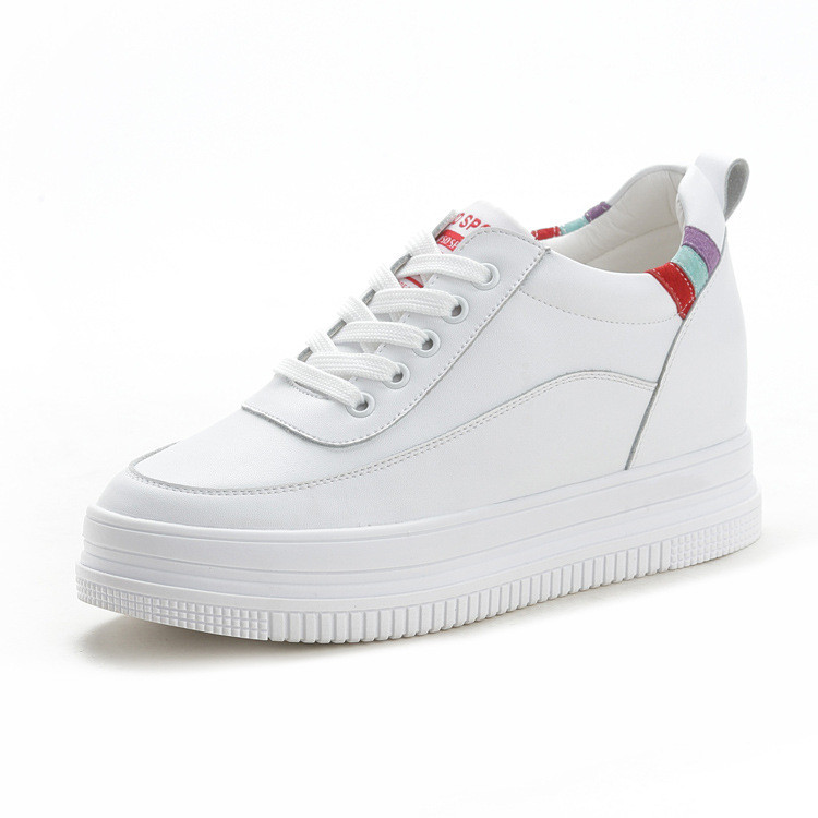 2019. gada rudens augstas augšdaļas sporta apavi ar ķīļveida platformu Sieviešu ikdienas apavi Slēptie papēži Sieviešu kedas Sieviešu apavi YYJ143