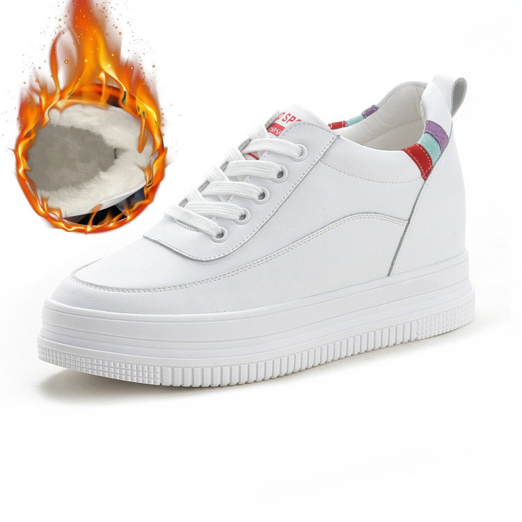 2019. gada rudens augstas augšdaļas sporta apavi ar ķīļveida platformu Sieviešu ikdienas apavi Slēptie papēži Sieviešu kedas Sieviešu apavi YYJ143