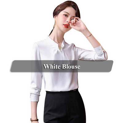 Lenshin Košulje od mekane tkanine za žene Bluza s O-izrezom i mašnom Radna odjeća Uredske dame Ženske majice boje šampanjca Široki stil