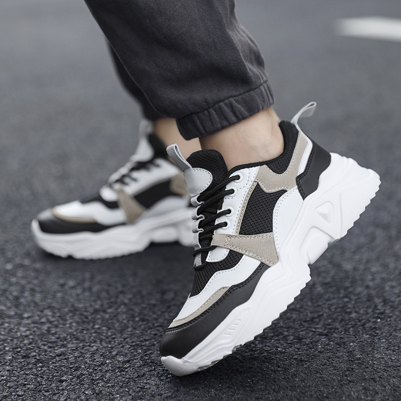 Γυναικεία πάνινα παπούτσια Ανοιξιάτικα γυναικεία πάνινα παπούτσια Ύψος Αύξηση λευκά μαύρα φθινοπωρινά χοντρά παπούτσια Αναπνεύσιμα παπούτσια ελεύθερου χρόνου