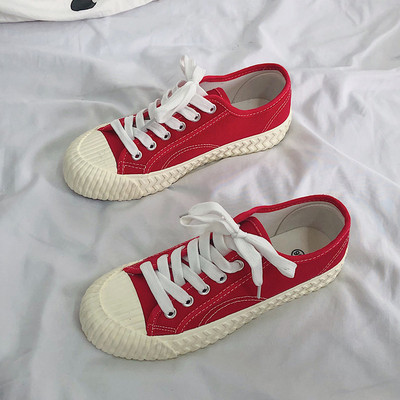 Νέα γυναικεία παπούτσια καμβά Κλασικά γυναικεία πάνινα παπούτσια Vintage με κορδόνια ίσια μπισκότα με καραμέλα Zapatos De Mujer