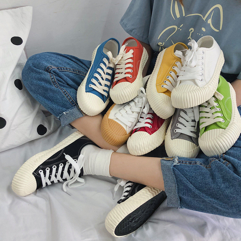 Νέα γυναικεία παπούτσια καμβά Κλασικά γυναικεία πάνινα παπούτσια Vintage με κορδόνια ίσια μπισκότα με καραμέλα Zapatos De Mujer