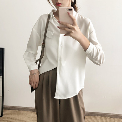 Ženske majice i bluze Boho Bijele košulje od šifona Blusas Roupa Feminina Odjeća Ženska bluza Ovratnik s ovratnikom dugih rukava