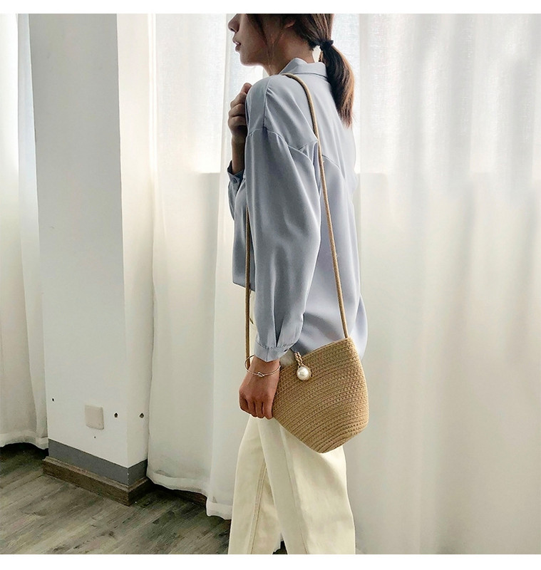 Ženske majice i bluze Boho Bijele košulje od šifona Blusas Roupa Feminina Odjeća Ženska bluza Ovratnik s ovratnikom dugih rukava