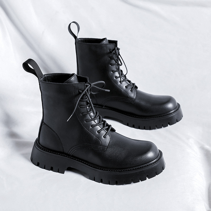 Zimske bijele Chelsea muške čizme Čizme za jahanje na vezanje Kožne čizme Kožne visokokvalitetne cipele s patentnim zatvaračem Muške modne visoke čizme