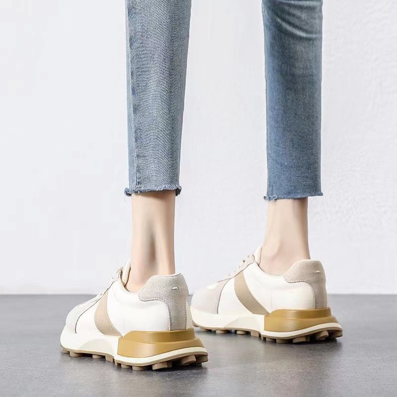 Modne ženske tenisice, protuklizna, debela podloga, pamučna cipela na vezanje, retro mješovite boje, ležerna sportska obuća